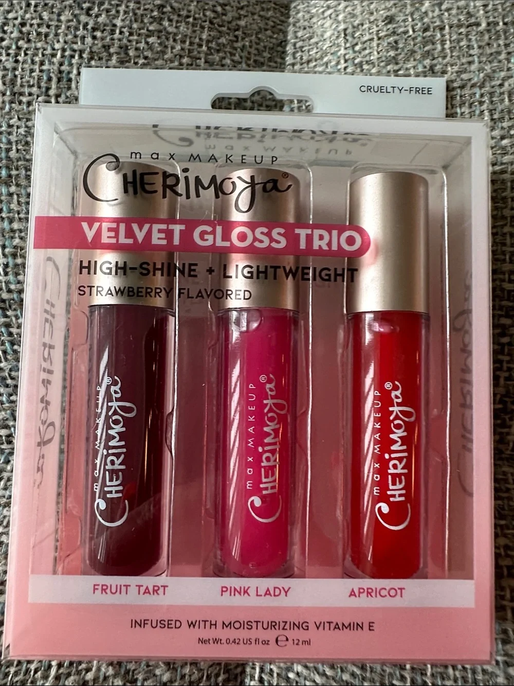 Cherimoya Velvet Lip Gloss Trio NEW